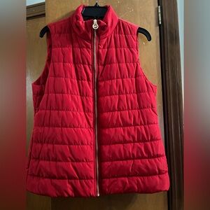 Michael Kors Cherry Red Quilted Vest
